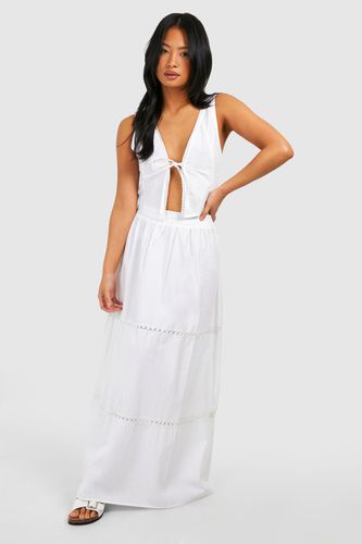 Womens Petite Boho Trim Maxi Skirt - - 12 - boohoo - Modalova