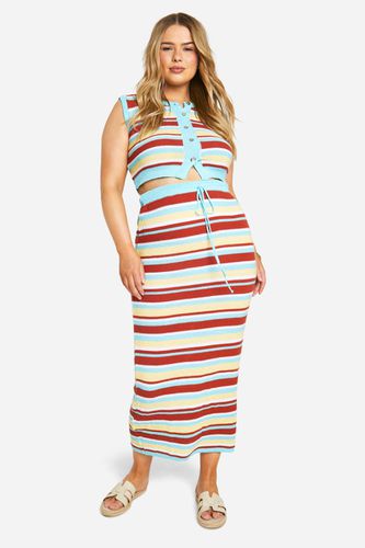 Womens Plus Knitted Button Top And Maxi Skirt - - 20 - boohoo - Modalova