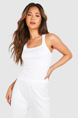 Womens Premium Rib Lounge Vest - - 6 - boohoo - Modalova