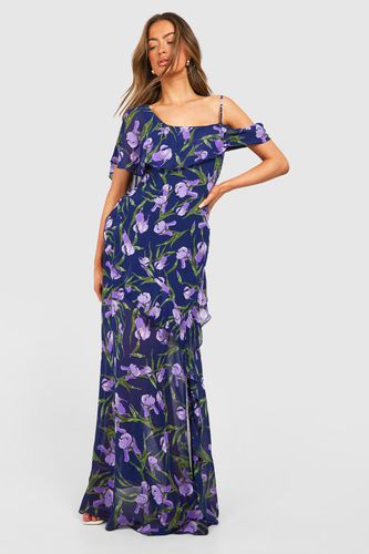 Womens Floral Cold Shoulder Midaxi Dress - - 8 - boohoo - Modalova