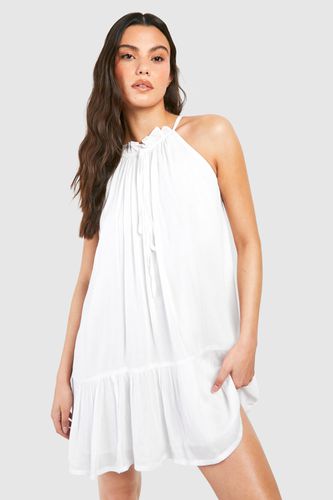 Womens Cheesecloth Mini Smock Dress - - 12 - boohoo - Modalova