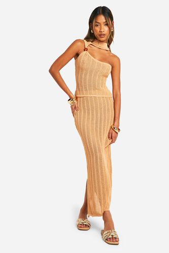 Womens Bead Cut Out Detail Top And Maxi Skirt Set - - 16 - boohoo - Modalova