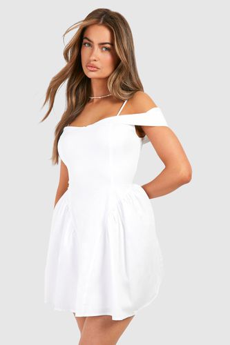 Womens Cotton Volume Mini Dress - - 10 - boohoo - Modalova