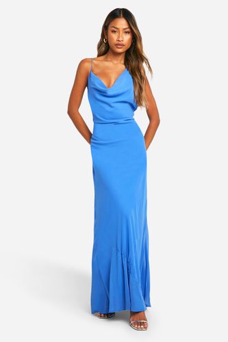 Womens Cowl Neck Strappy Chiffon Maxi Dress - - 10 - boohoo - Modalova