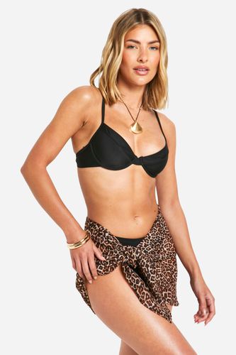 Womens Leopard Tie Beach Sarong - - L - boohoo - Modalova