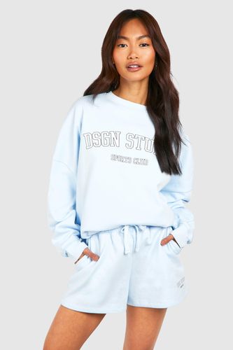 Womens Dsgn Studio Collegiate Applique Sweatshirt Short Tracksuit - - XS - boohoo - Modalova