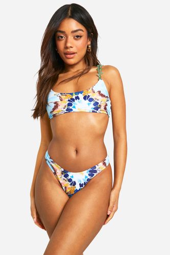 Womens Tie Dye Chain Trim Straps Bikini Set - - 6 - boohoo - Modalova