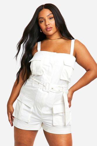 Womens Plus Utility Cargo Playsuit - - 16 - boohoo - Modalova