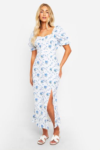 Womens Ditsy Milkmaid Midaxi Dress - - 8 - boohoo - Modalova