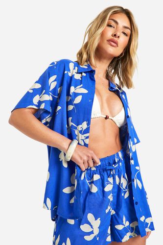 Womens Floral Shirt And Short Beach Co-ord - - 10 - boohoo - Modalova