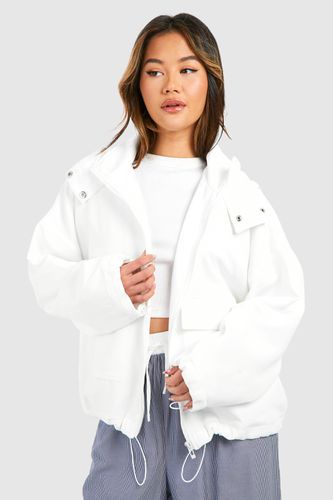 Womens Pocket Detail Hooded Jacket - - L - boohoo - Modalova