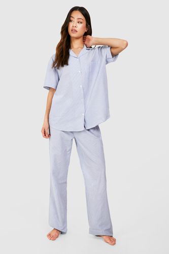 Womens Tall Contrast Waistband Striped Pj Set - - 16 - boohoo - Modalova