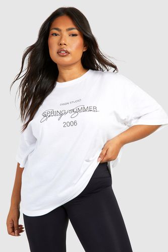 Womens Plus Script Dsgn Oversized T-shirt - - 16 - boohoo - Modalova