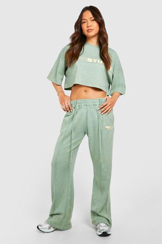 Womens Dsgn Studio Washed Straight Leg Jogger - - L - boohoo - Modalova