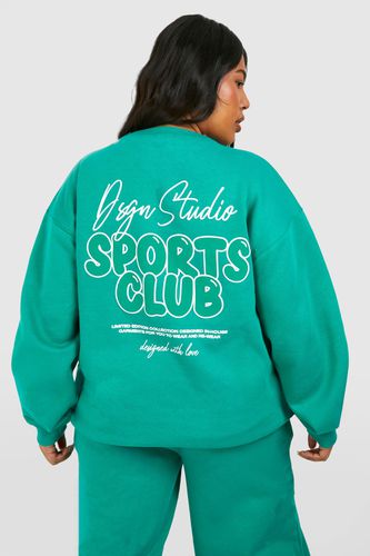 Womens Plus Dsgn Studio Sports Club Slogan Oversized Sweatshirt - - 16 - boohoo - Modalova