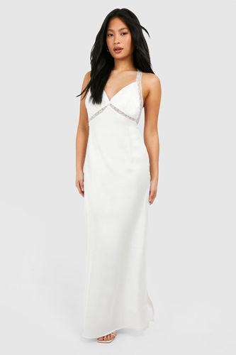 Womens Petite Lace Trim Maxi Dress - - 10 - boohoo - Modalova