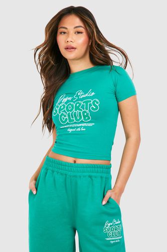 Womens Bubble Sports Club Fitted T-shirt - - M - boohoo - Modalova