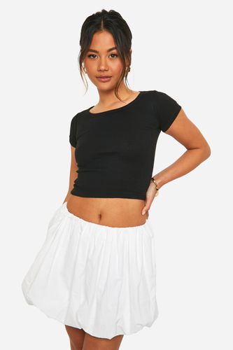 Womens Cotton Poplin Puffball Mini Skirt - - 10 - boohoo - Modalova