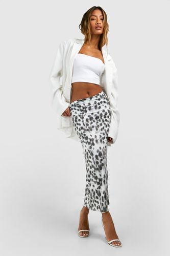Womens Slinky Leopard Print Midaxi Skirt - - 10 - boohoo - Modalova