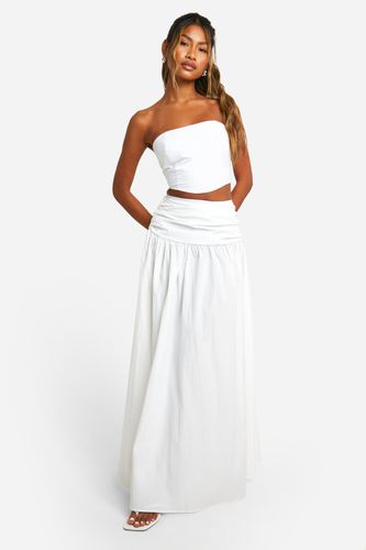 Womens Folded Waist Band Floaty Maxi Skirt - - 14 - boohoo - Modalova