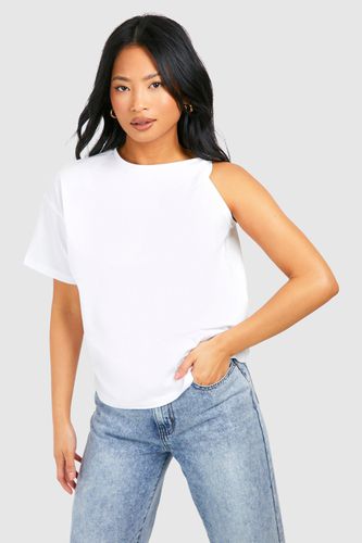 Womens Petite Twist Shoulder T-shirt - - 10 - boohoo - Modalova