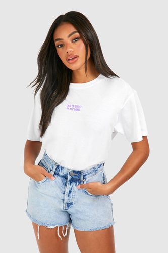 Womens Oversized Out Of Sight In My Mind Cotton Tee - - L - boohoo - Modalova
