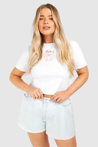 Womens Plus Lover Bow Baby Tee - - 20 - boohoo - Modalova