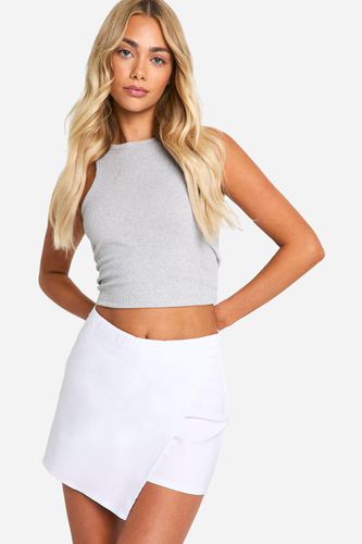 Womens White Skort - 10 - boohoo - Modalova