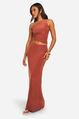 Womens One Shoulder Crop & Maxi Skirt - - 14 - boohoo - Modalova