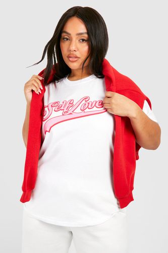 Womens Plus Self Love Oversized T-shirt - - 20 - boohoo - Modalova