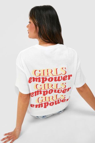 Womens Girls Empower Girls Back Printed Oversized T-shirt - - L - boohoo - Modalova