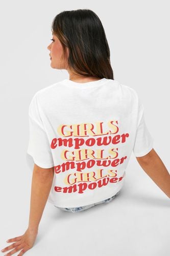 Womens Girls Empower Girls Back Printed Oversized T-shirt - - M - boohoo - Modalova