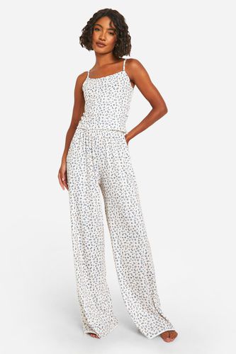 Womens Tall Ditsy Print Pj Trouser Set - - 12 - boohoo - Modalova