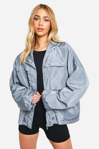 Womens Pocket Detail Oversized Hooded Jacket - - M - boohoo - Modalova