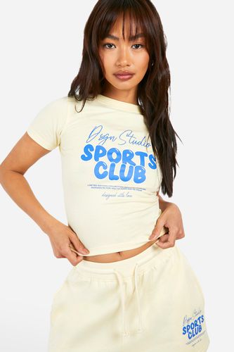 Womens Dsgn Studio Sports Club Bubble Slogan Baby T-shirt - - 14 - boohoo - Modalova