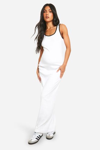 Womens Maternity Contrast Binding Scoop Neck Maxi Dress - - 10 - boohoo - Modalova