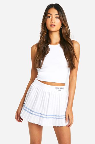 Womens Design Studio Pleated Stripe Tennis Skirt - - 10 - boohoo - Modalova