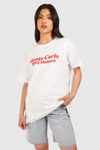 Womens Maternity Monte Carlo Print Oversized T-shirt - - 10 - boohoo - Modalova