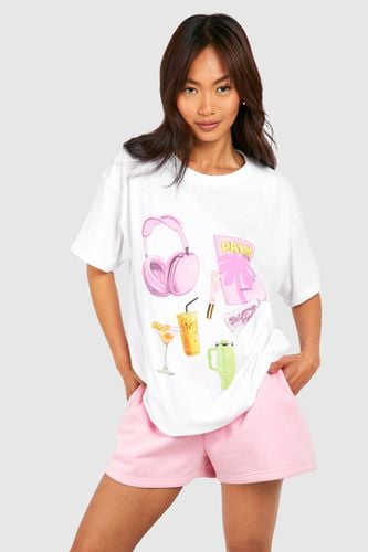Womens Girl Essentials Slogan Oversized T-shirt - - XL - boohoo - Modalova
