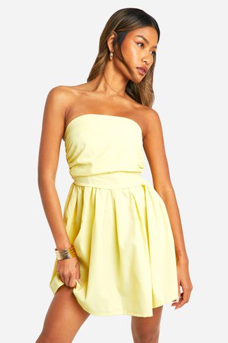 Womens Ruched Bandeau Mini Dress - - 14 - boohoo - Modalova