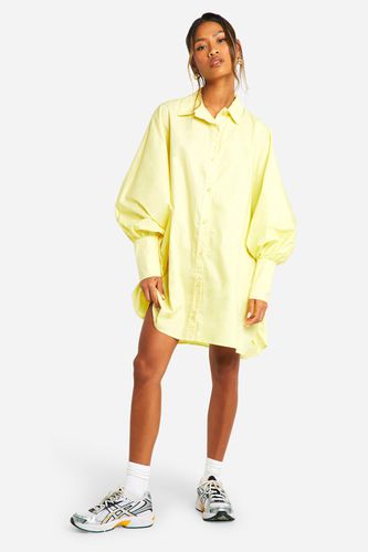 Womens Oversized Cotton Shirt Dress - - 8 - boohoo - Modalova