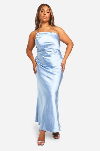 Womens Plus Bridesmaid Satin Asymmetric Maxi Dress - - 16 - boohoo - Modalova