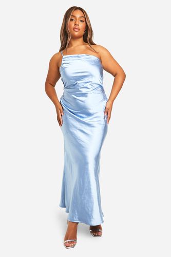 Womens Plus Bridesmaid Satin Asymmetric Maxi Dress - - 18 - boohoo - Modalova