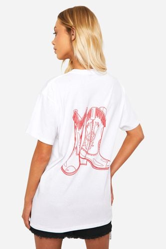 Womens Cowgirl Boot T-shirt - - S - boohoo - Modalova