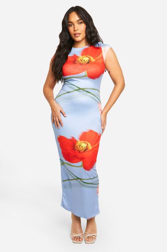 Womens Plus Floral Super Soft Short Sleeve Maxi Dress - - 18 - boohoo - Modalova