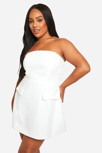 Womens Plus Structured Bandeau Mini Dress - - 24 - boohoo - Modalova