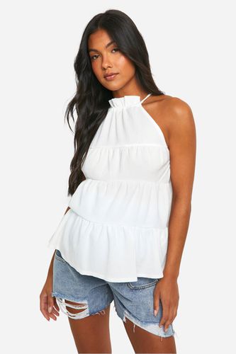 Womens Maternity Textured High Neck Cami Smock Top - - 10 - boohoo - Modalova