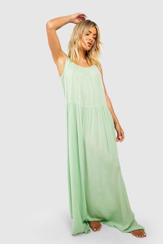 Womens Crinkle Strappy Maxi Beach Dress - - S - boohoo - Modalova