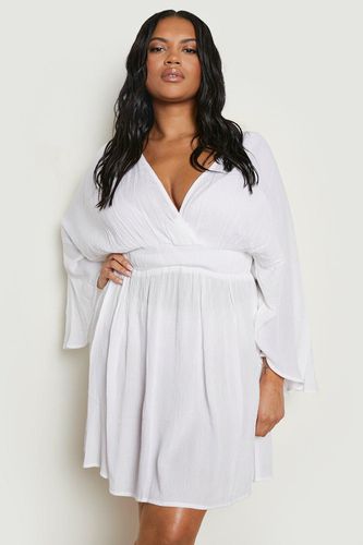 Womens Plus Cheesecloth Mini Beach Kaftan - - 20 - boohoo - Modalova