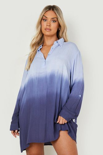 Womens Plus Ombre Cheesecloth Beach Shirt - - 16 - boohoo - Modalova